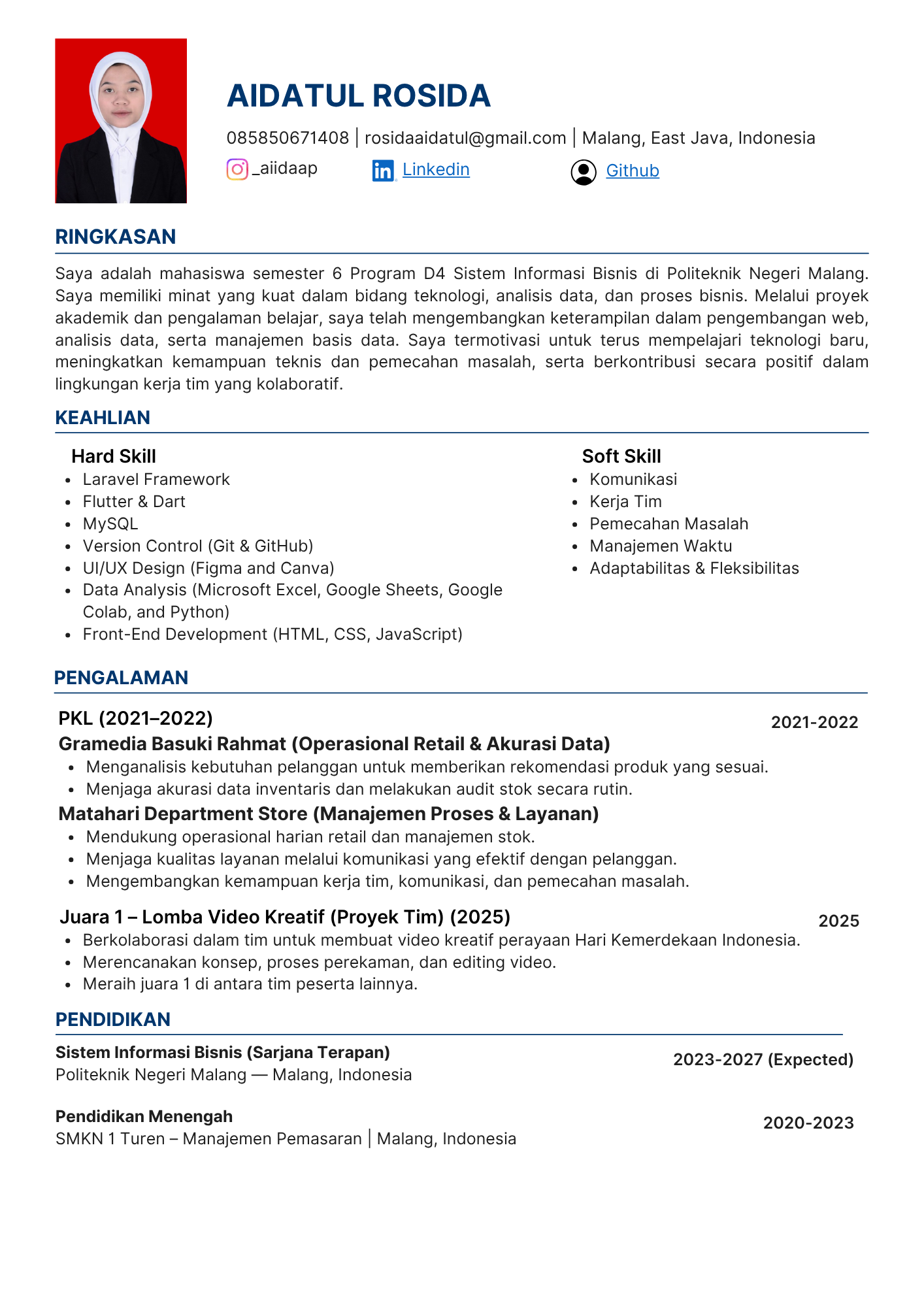 CV Aidatul Rosida